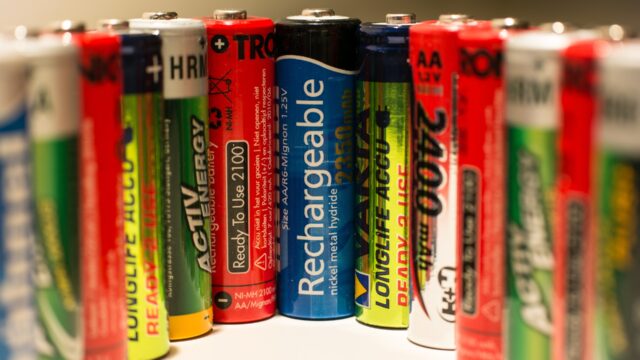 色々な種類の電池