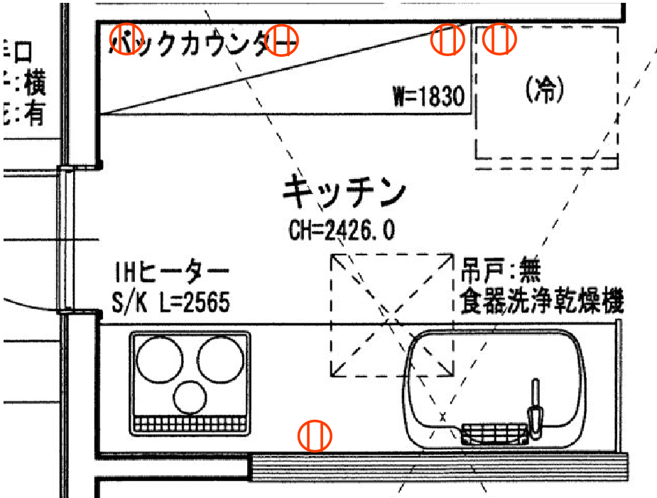 キッチンのコンセントレイアウト